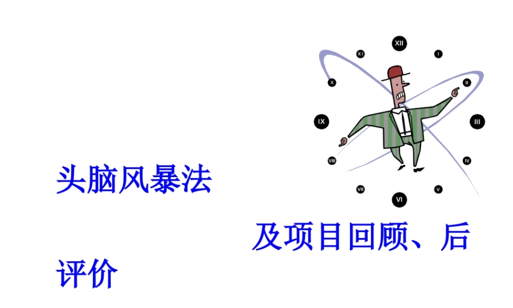 头脑风暴法及项目回顾及评价