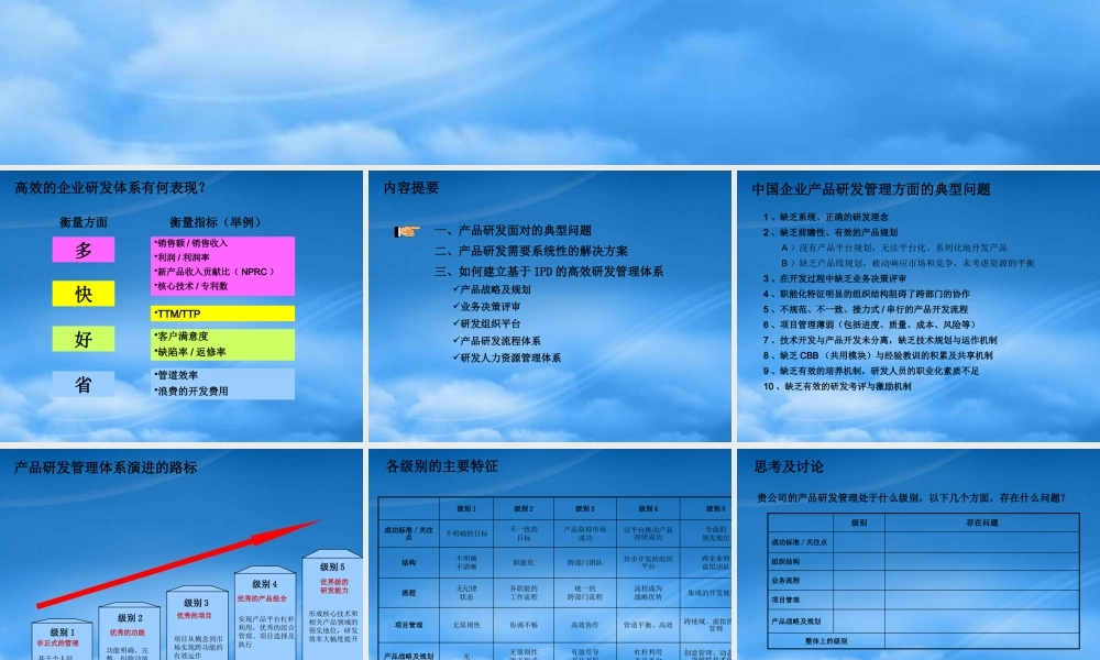 如何打造高效的研发体系(ppt 60页)