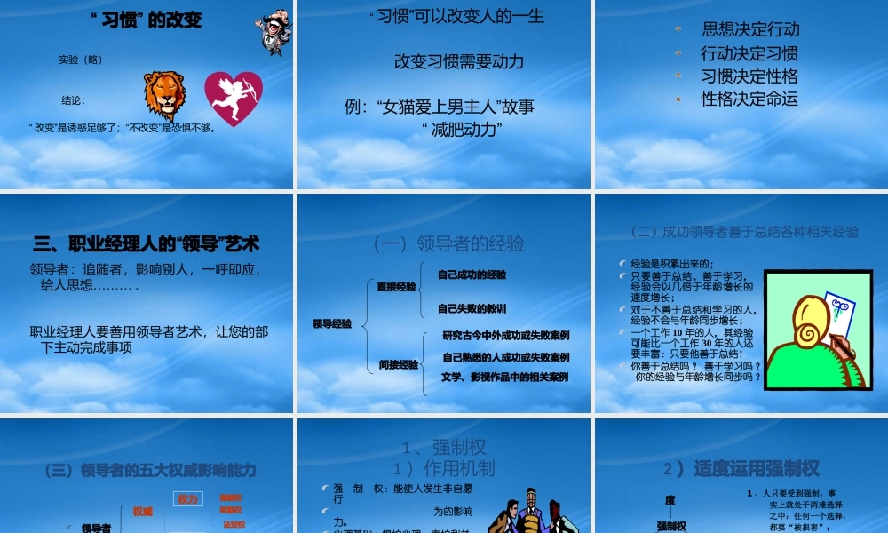 某公司经理管理工作要素概述