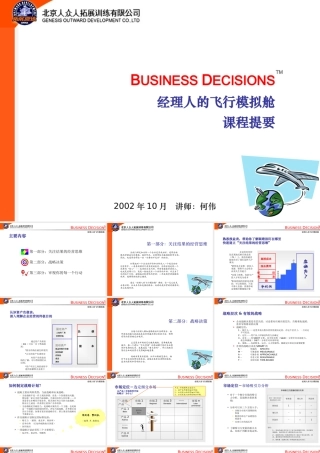 某公司经理人的飞行模拟舱培养
