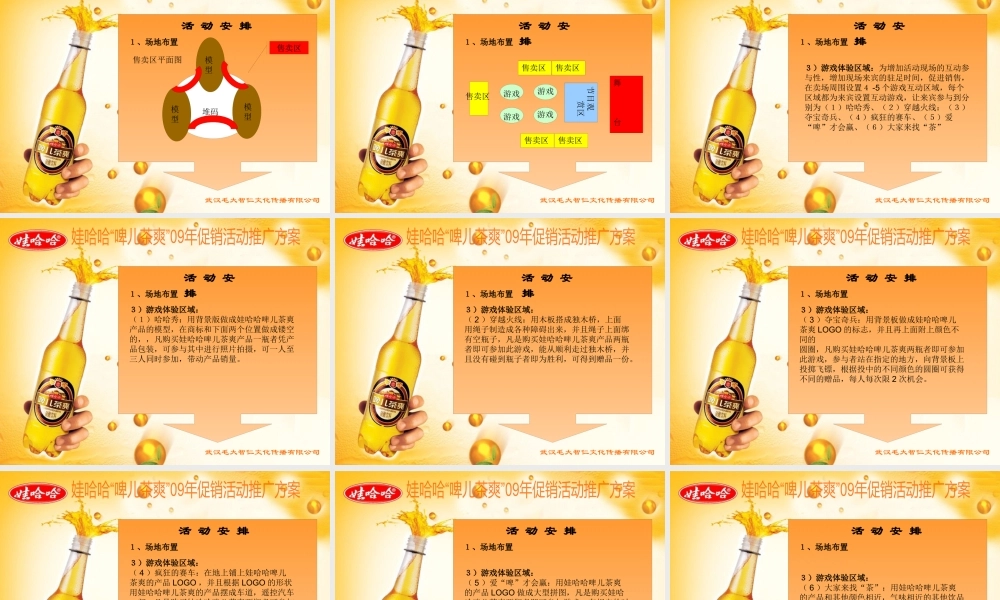 娃哈哈啤儿茶爽活动管理方案