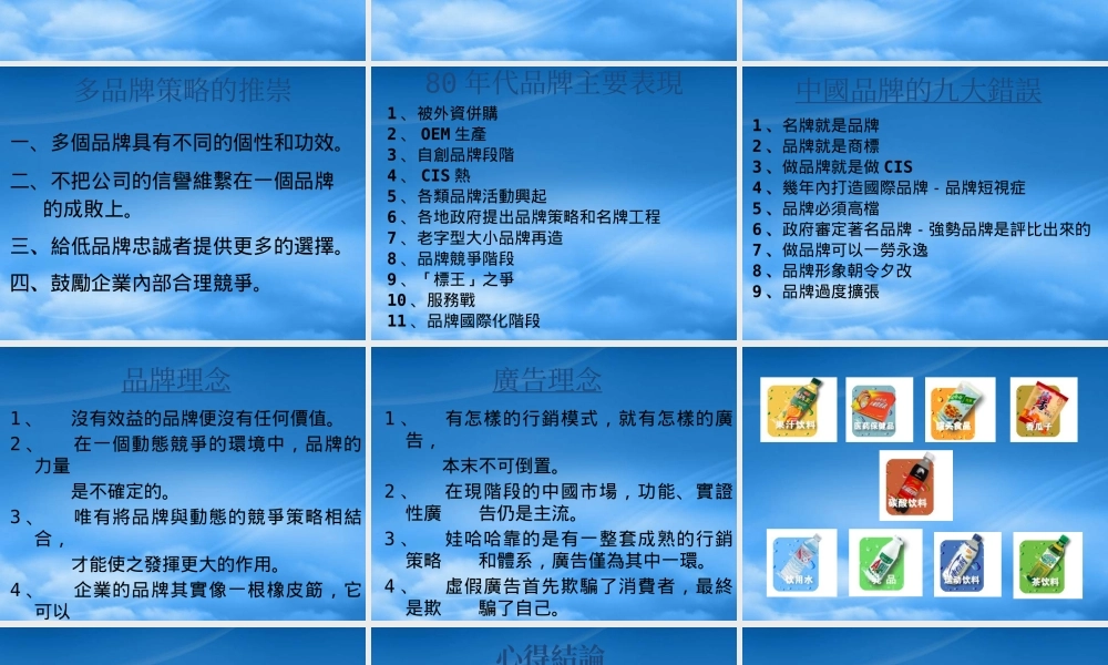 娃哈哈品牌广告策略(1)