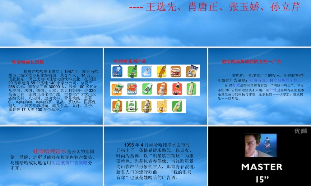 娃哈哈品牌广告分析