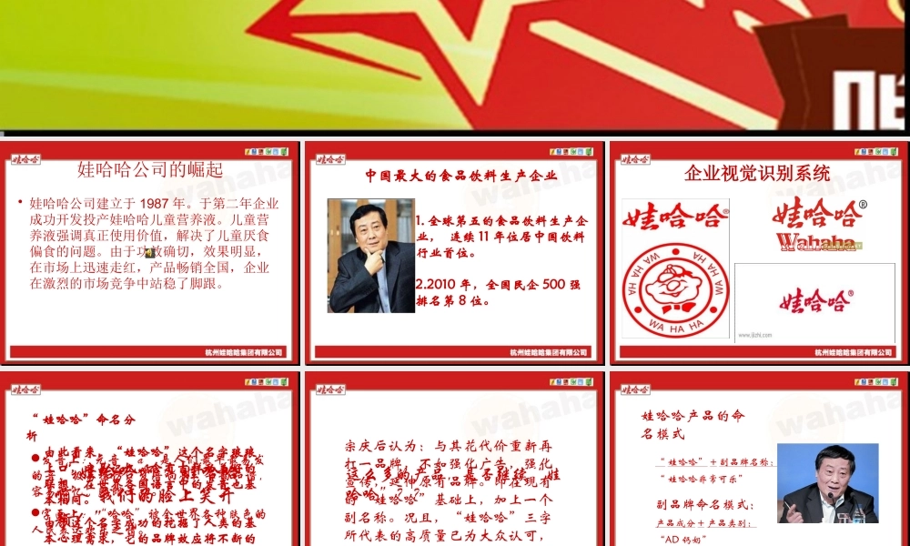 娃哈哈品牌命名分析