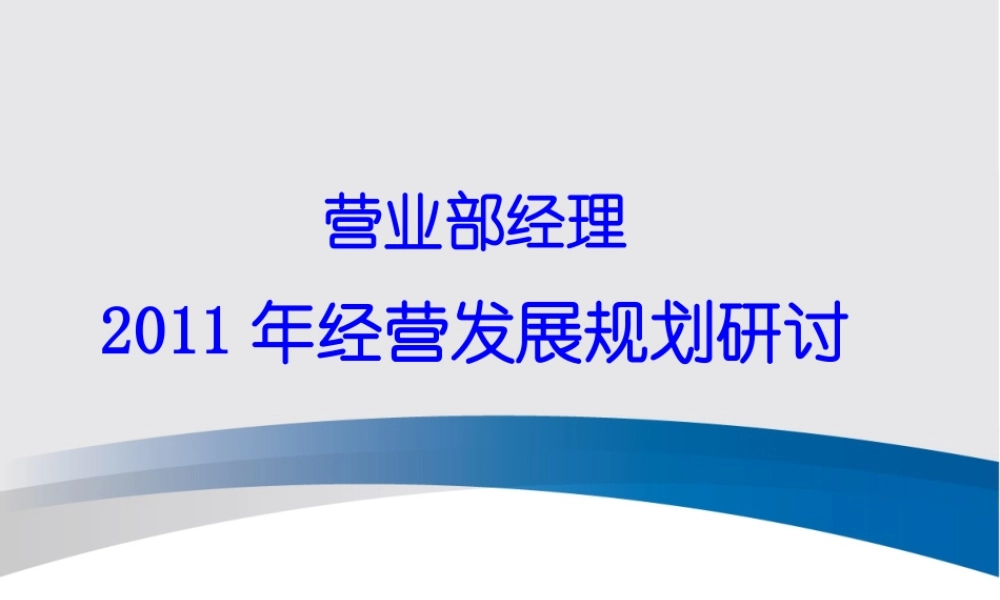 某公司经营发展规划研讨概述