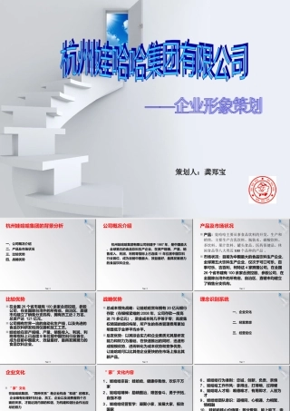 娃哈哈企业形象策划