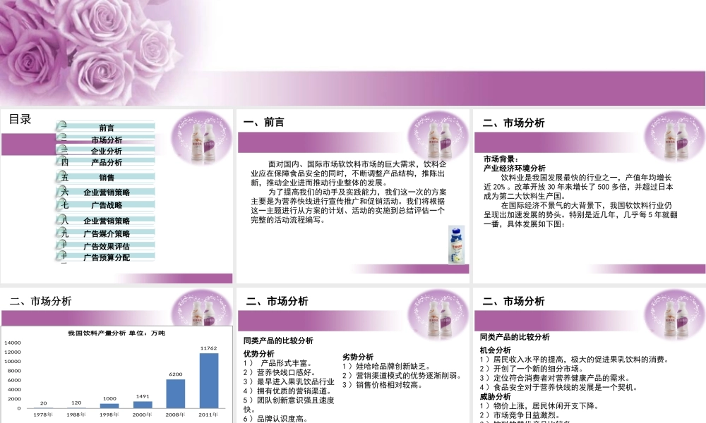 娃哈哈营养快线广告策划书