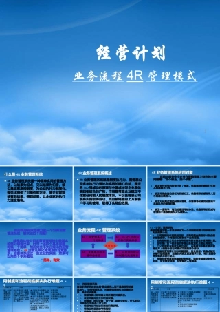 某公司经营计划业务流程4R管理模式概述