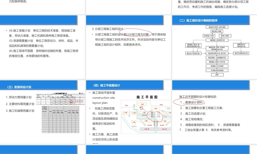 施工组织与经济第14章施工组织设计与施工进度计划第1