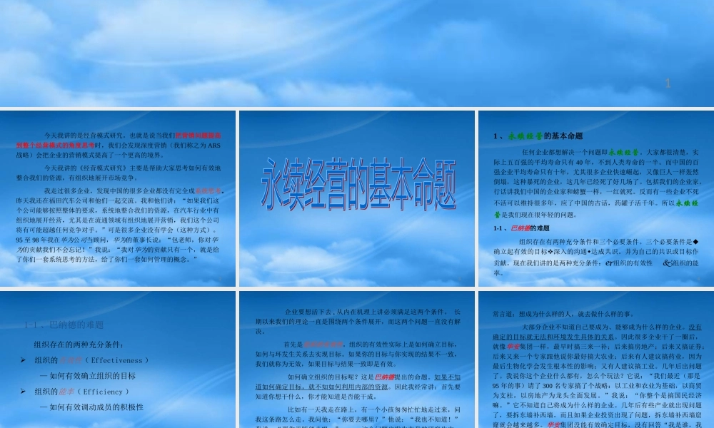某公司经营模式研究报告