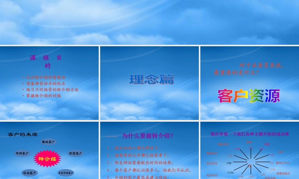 某公司经营之道--转介绍