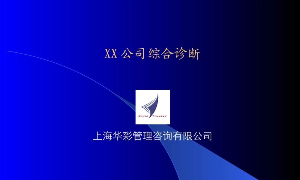 某公司经营综合诊断书