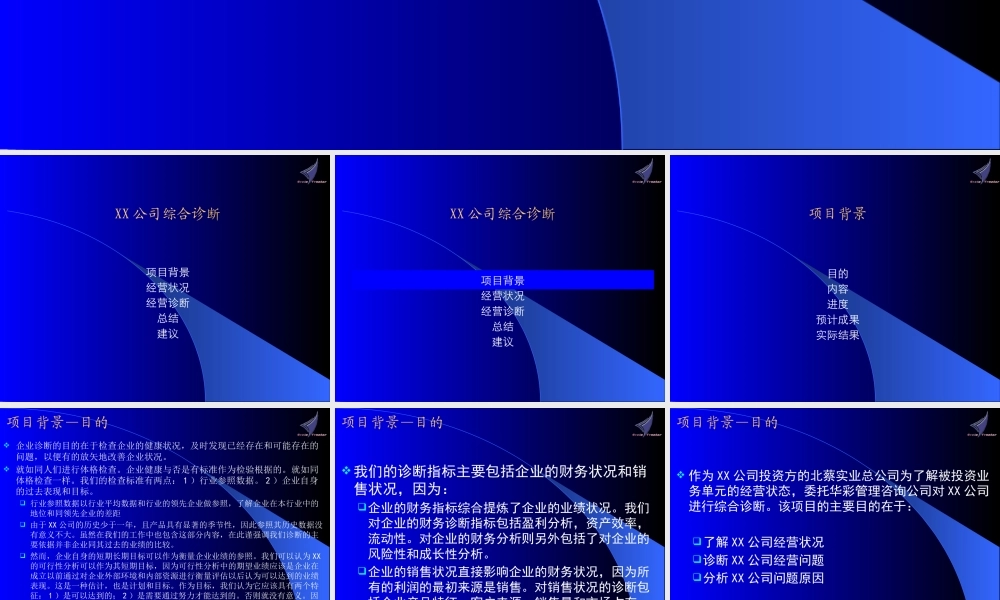 某公司经营综合诊断书