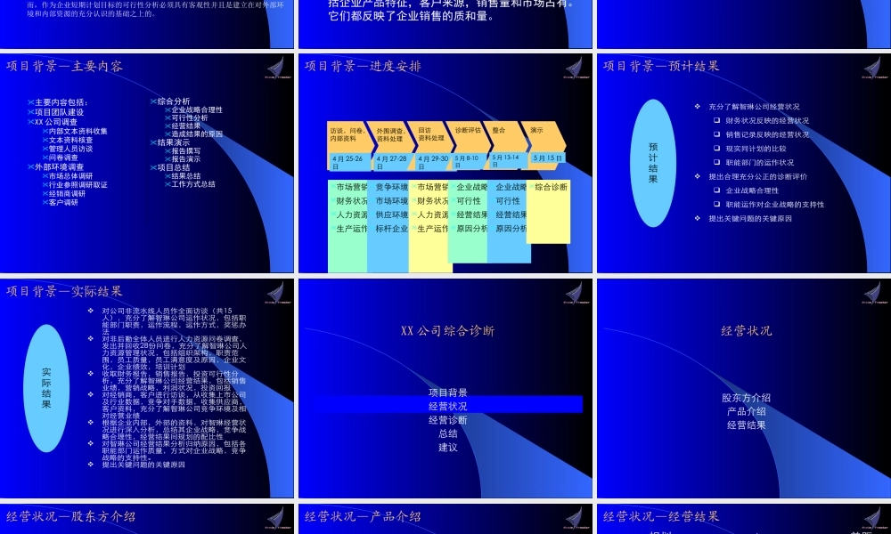 某公司经营综合诊断书