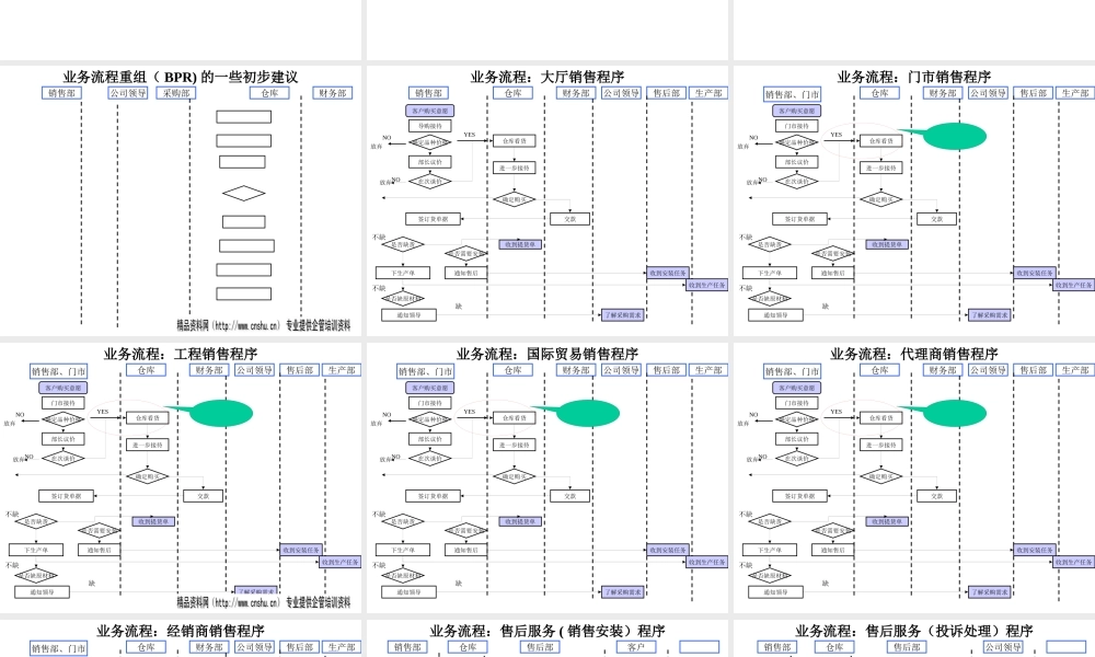 某公司精辟业务流程诊断报告