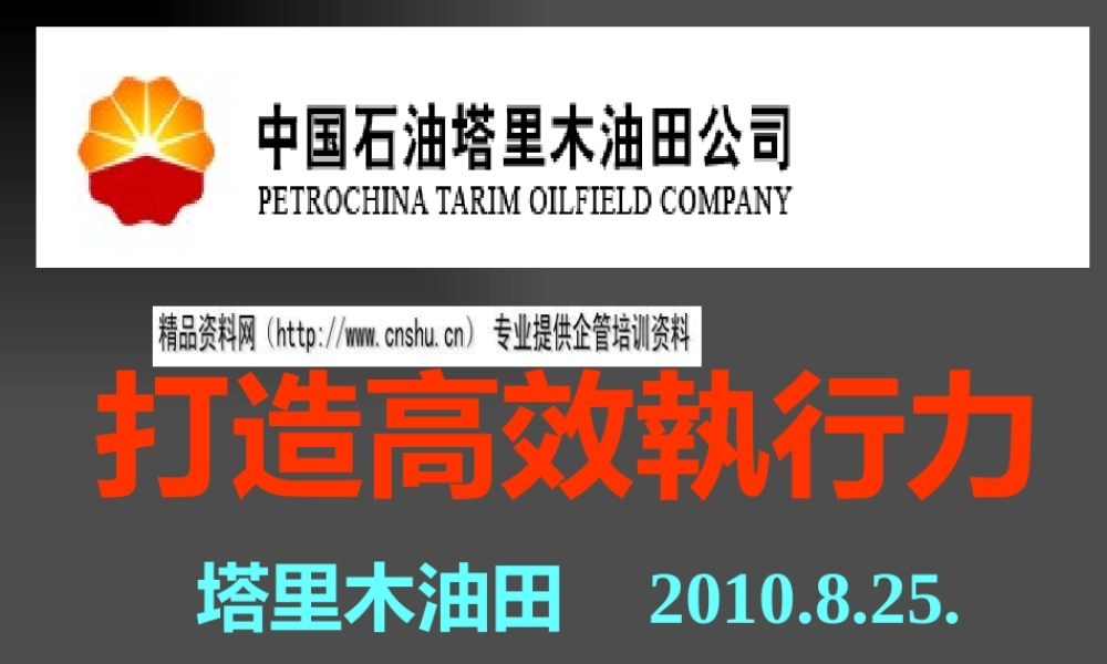 如何打造高效执行力(ppt 127页)