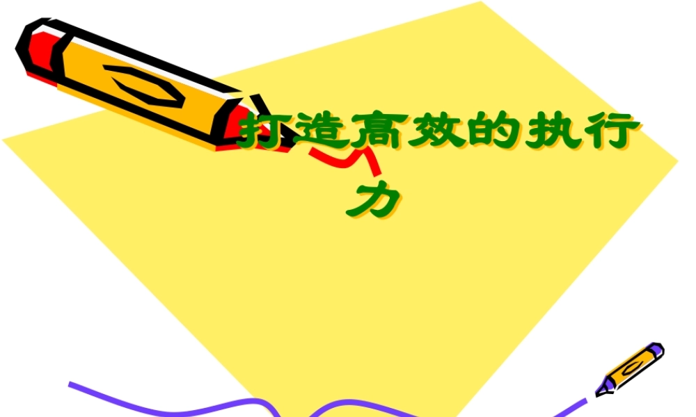 如何打造高效执行力（PPT57页)