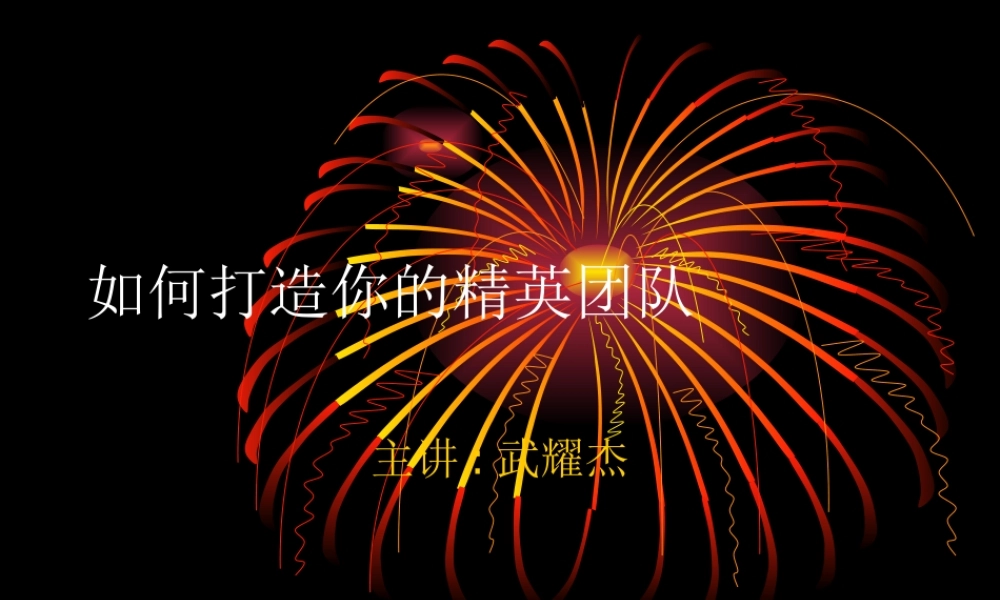 如何打造精英团队(PPT 51页)1