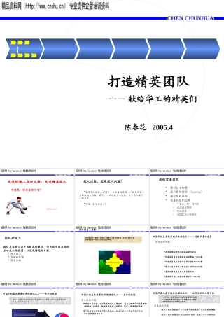 如何打造精英团队(ppt 52页)