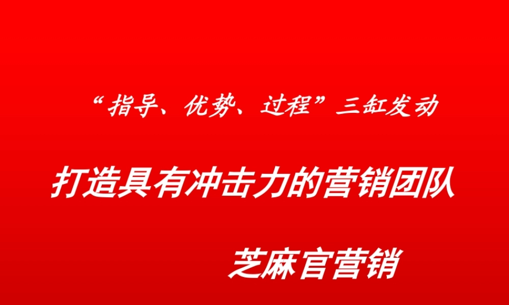 如何打造具有冲击力的营销团队(ppt 45页)