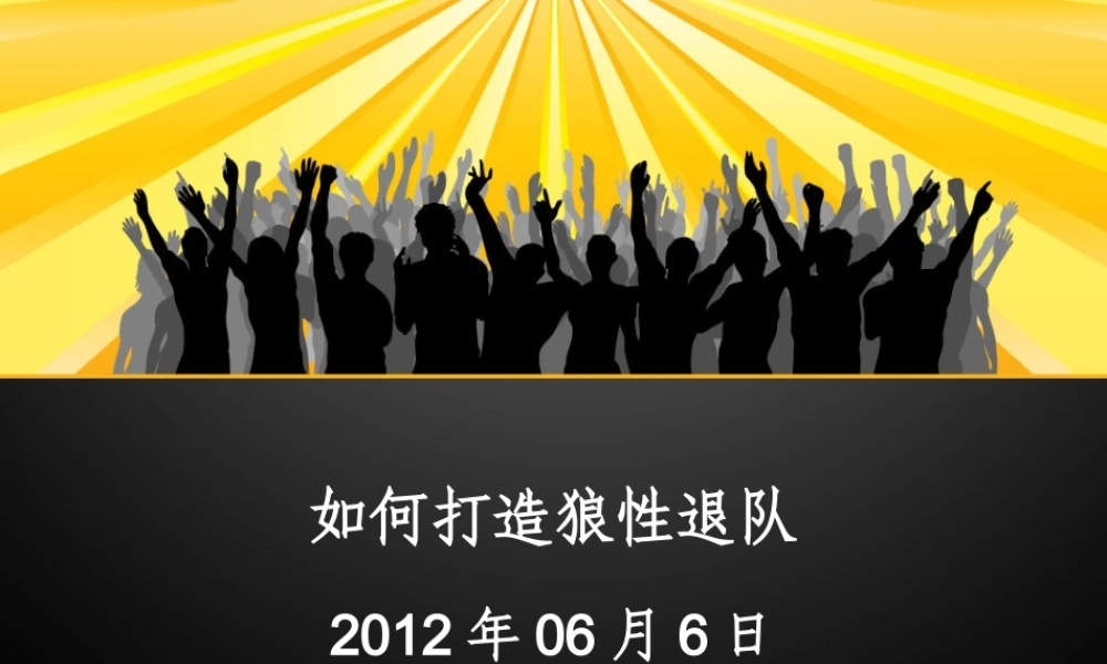 如何打造狼性团队(PPT 35页)