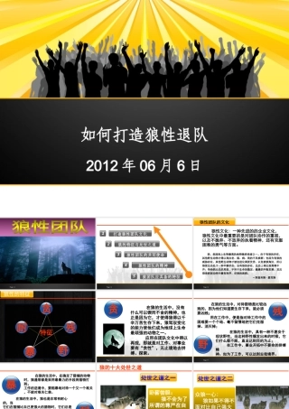 如何打造狼性团队(PPT 35页)