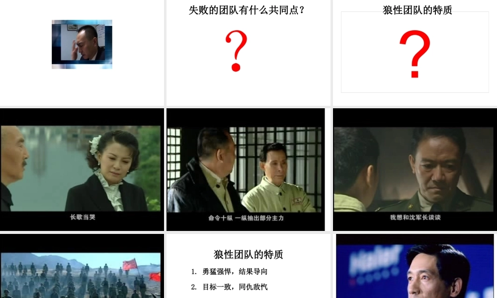 如何打造狼性团队(PPT 页)