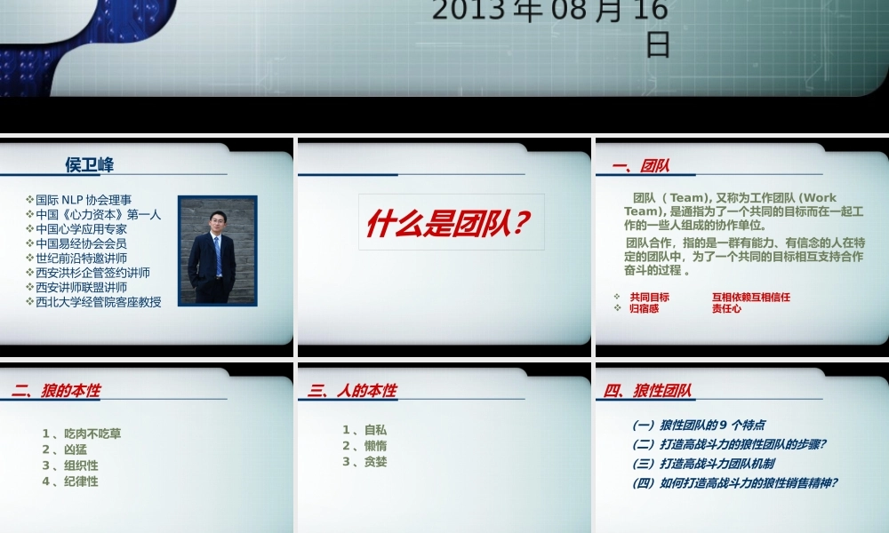 如何打造狼性销售团队(PPT 61页)