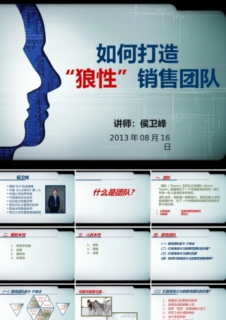 如何打造狼性销售团队(PPT 61页)
