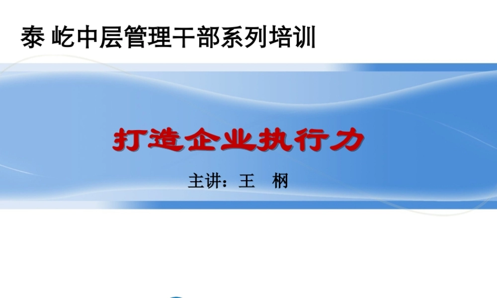 如何打造企业执行力(PPT 48页)