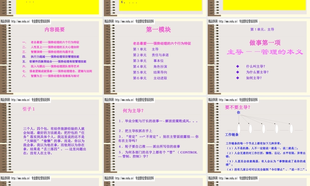 如何打造强势部门经理(ppt 251页)