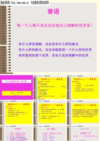如何打造强势部门经理(ppt 251页)