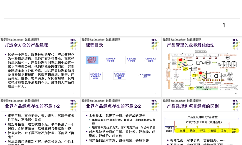 如何打造全方位的产品经理