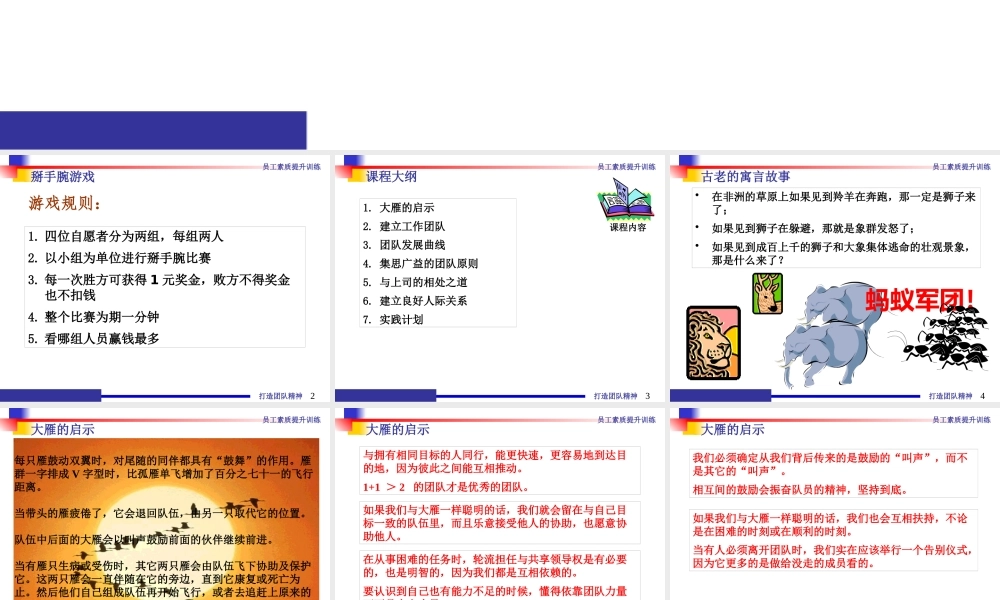 如何打造团队精神(PPT 30页)