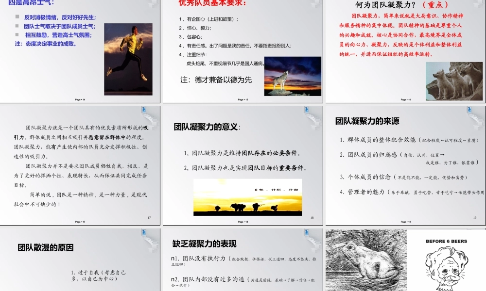如何打造团队凝聚力(PPT 46页)