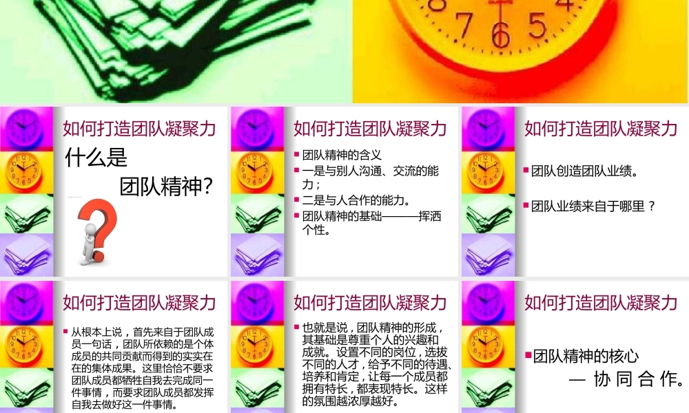 如何打造团队凝聚力(PPT 80页)