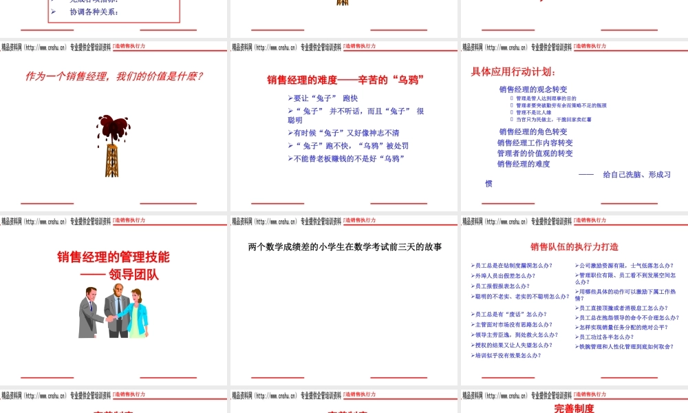 如何打造销售高效执行力