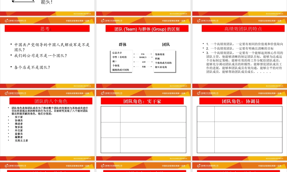 如何打造一支高绩效团队讲义