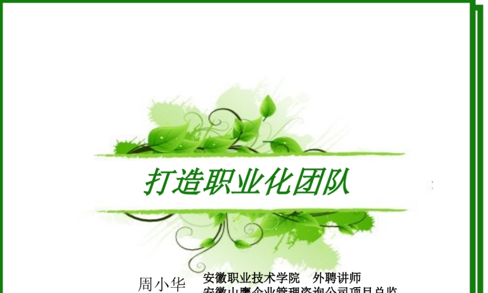 如何打造职业化团队