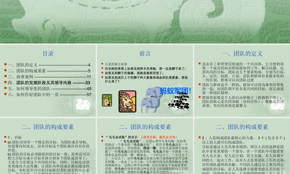 如何打造卓越的团队(PPT 页)