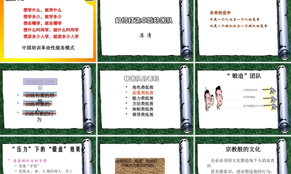 如何打造卓越的团队讲义课件