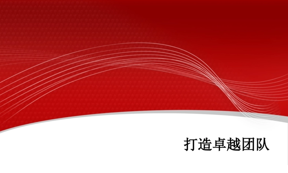 如何打造卓越团队(PPT 75页)