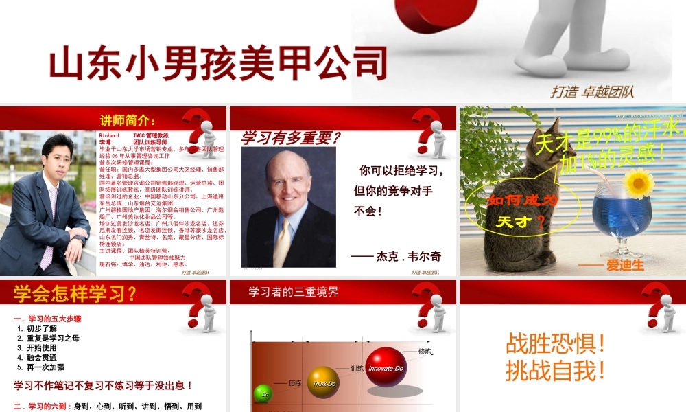 如何打造卓越团队(PPT 页)