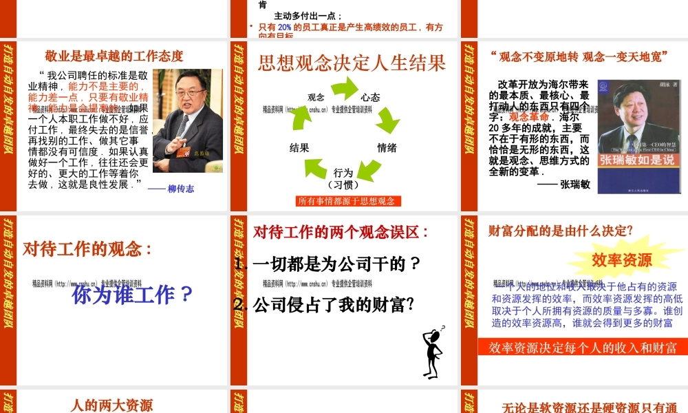 如何打造自动自发的卓越团队(ppt 页)