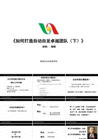 如何打造自动自发卓越团队(下)