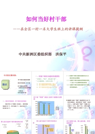 如何当好村干部