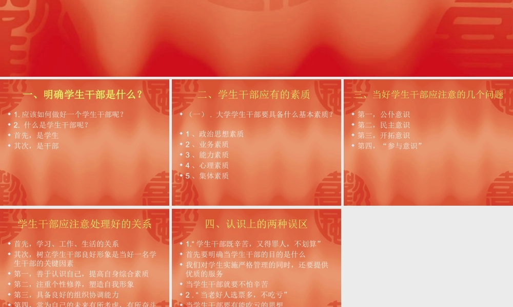 如何当好学生干部