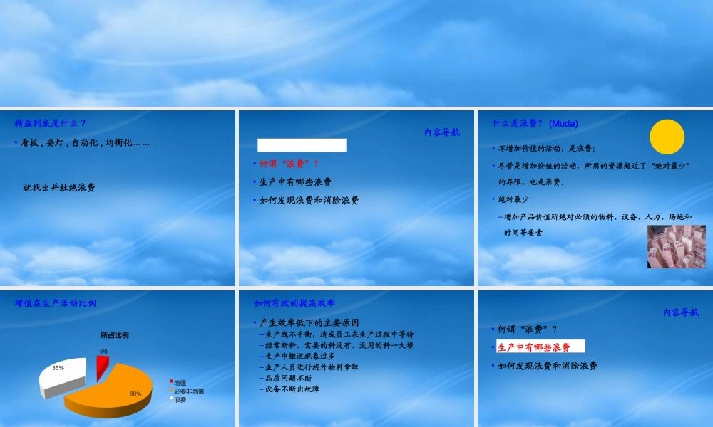 如何发现浪费和消除浪费