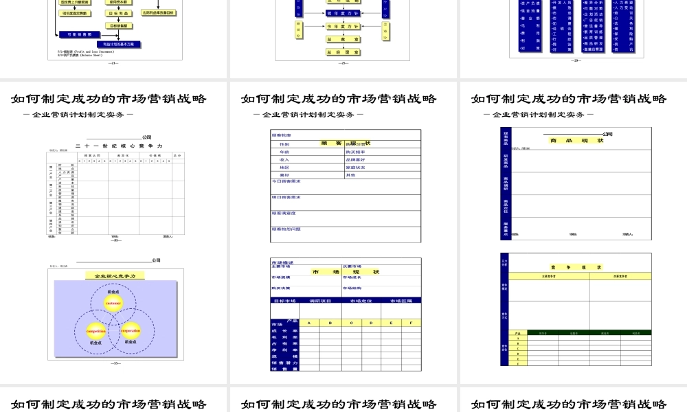如何发展成功的市场营销战略（PPT 30页）