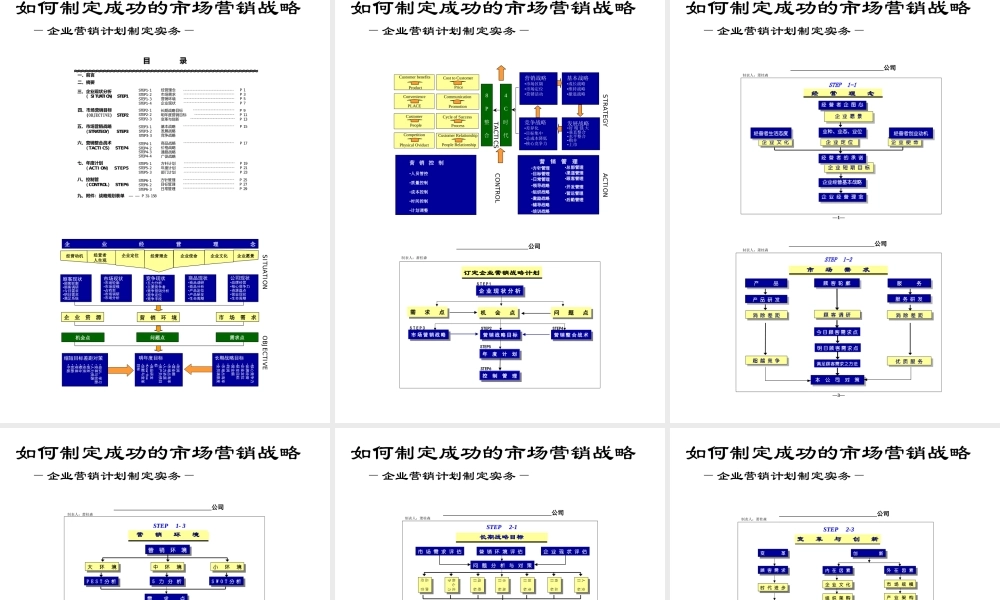 如何发展成功的市场营销战略课件